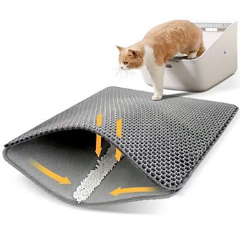 MeowLitter Mat30"x24" Double Layer Honeycomb Cat Litter Mat