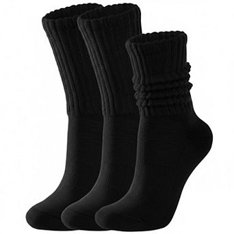 Womens Retro Slouch Crew Boot Socks Soft Cotton Comfortable Fashion Everyday Wear
