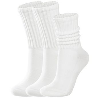 Womens Retro Slouch Crew Boot Socks Soft Cotton Comfortable Fashion Everyday Wear