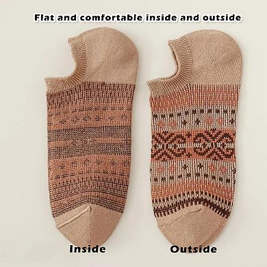 Womens Cute No Show Socks Non Slip Invisible Low Cut Breathable Soft Multipack