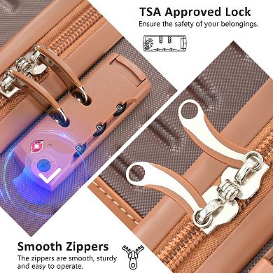 Hardshell Luggage Set with TSA Lock 360°Spinner Wheels Travel Suitcases Carry-On & Check-In