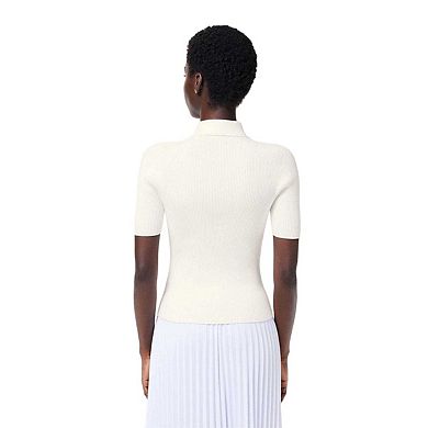 Lacoste Womens/Ladies Knitted Ribbed Polo Shirt