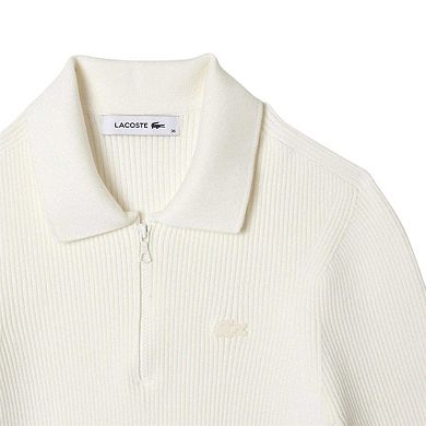 Lacoste Womens/Ladies Knitted Ribbed Polo Shirt