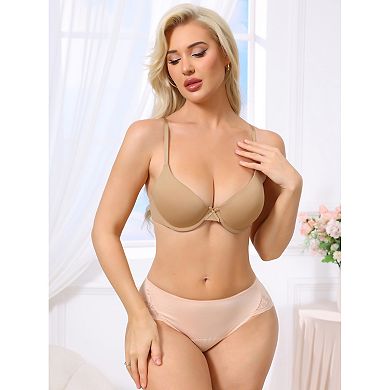5 Packs Women's Underwired Minimizers Ice Silk Full Cup Bralettes Push Up Bra Adjustable Straps