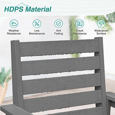Hearthshire Outdoor Dining Chair with Armrest, Patio Chair for Backyard