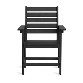 Hearthshire Outdoor Dining Chair with Armrest, Patio Chair for Backyard