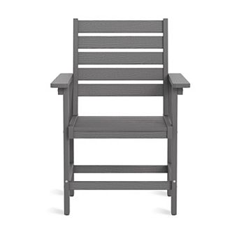 Hearthshire Outdoor Dining Chair with Armrest, Patio Chair for Backyard