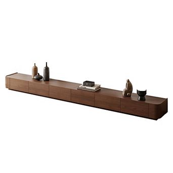 Fully-Assembled Mid-Century Modern TV Stand for 75+ inch TV