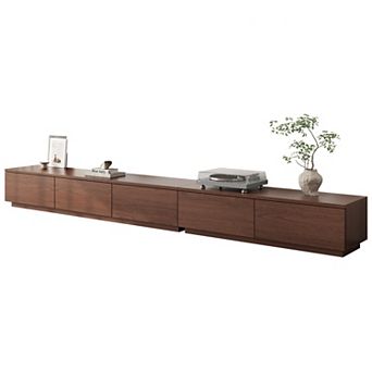 Modern Walnut Finish TV Stand, Media Console