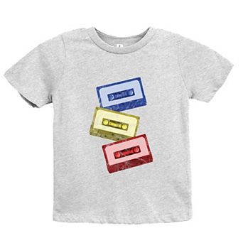 Cassette Tape Stack - Youth Short Sleeve Graphic T-Shirt