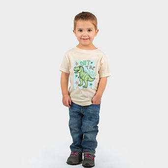 Out The Door Dinosaur - Toddler Short Sleeve Graphic T-Shirt