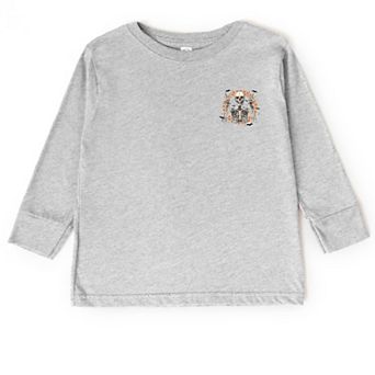 Peace Sign Skeleton - Toddler Long Sleeve Graphic Tee