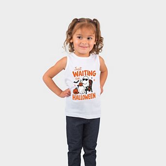 Just Waiting For Halloween Ghost - Toddler Graphic Tank