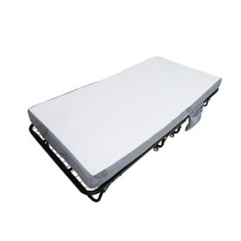Folding Bed with 5" Memory Foam Mattress, Space-Saving Metal Frame Guest Bed for Adults