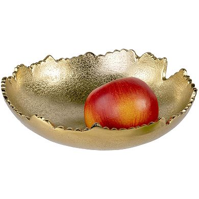 Moon Torn Hammered Metal Bowl Sculpted Edges