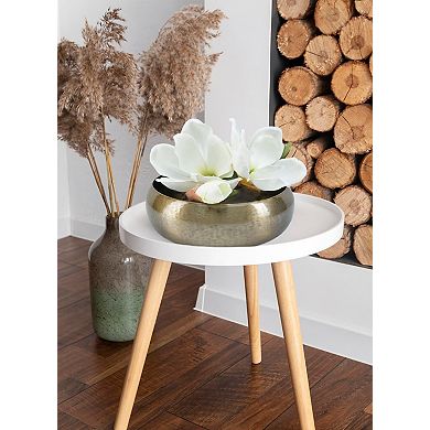 Vintage Iron Bowl Centerpiece Handmade India