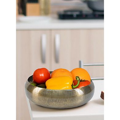 Vintage Iron Bowl Centerpiece Handmade India