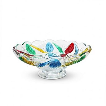 Pineapple Crystal Glass Fruit Bowl Decorative Footed