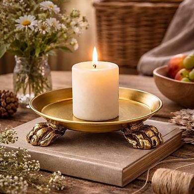 Vintage Pedestal Candle Holder Tray Ring Dish Decor