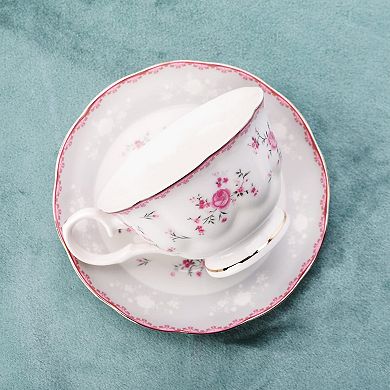 Vintage Porcelain Tea Set Rose Floral Wedding