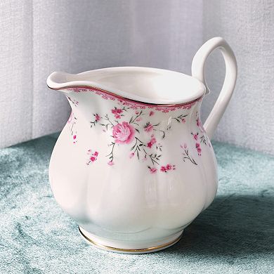 Vintage Porcelain Tea Set Pink Rose Floral Teapot