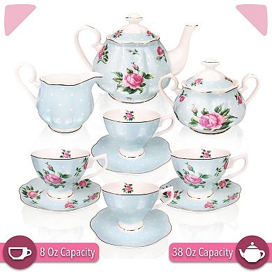 Floral Tea Set Porcelain Dishwasher Safe