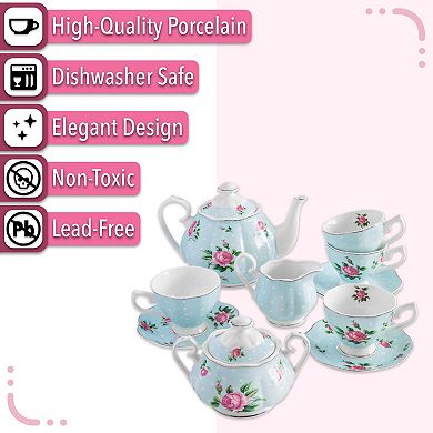 Floral Tea Set Porcelain Dishwasher Safe