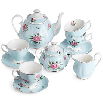 Floral Tea Set Porcelain Dishwasher Safe