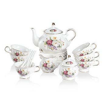 Vintage Floral Porcelain Tea Set