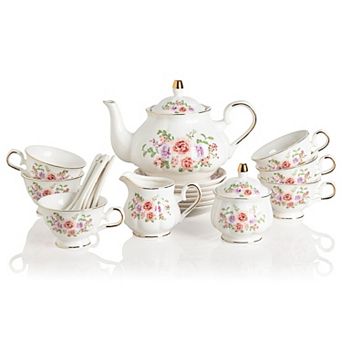 Vintage Floral Porcelain Tea Set