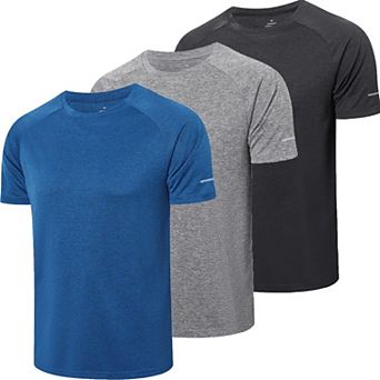 3 Pack Men's Workout Shirts Quick Dry Mesh Athletic T-shirts