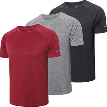 3 Pack Men's Workout Shirts Quick Dry Mesh Athletic T-shirts