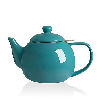 Porcelain Teapot with Stainless Steel Infuser Microwave Dishwasher Safe Loose Tea Gift