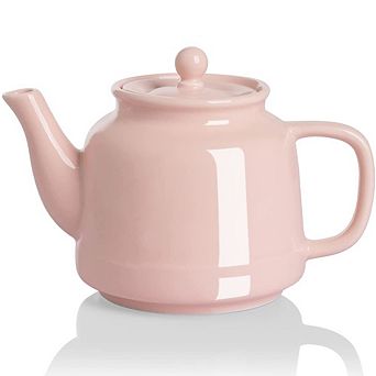 Porcelain Teapot with Stainless Steel Infuser Microwave Dishwasher Safe Loose Tea Gift