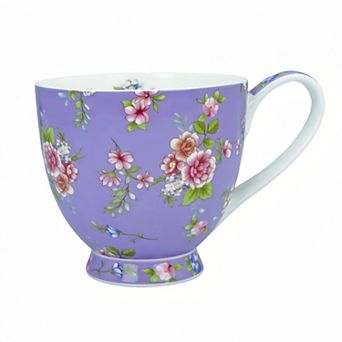 Spring Purple Floral Mug Gift for Women