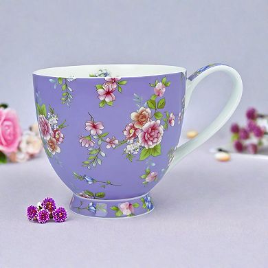 Spring Purple Floral Mug Gift for Women