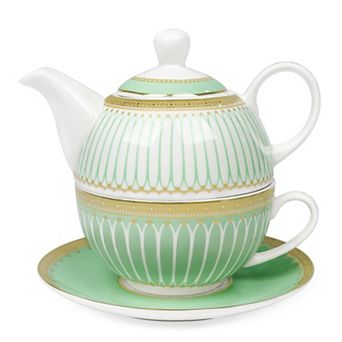 Floral Porcelain Teapot Cup Saucer Set