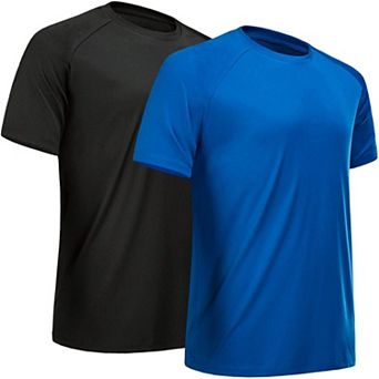 2 Pack Men's Quick Dry Athletic Workout T-Shirt
