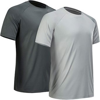 2 Pack Men's Quick Dry Athletic Workout T-Shirt