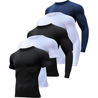 4Pack Men Rash Guard Athletic Workout Shirts
