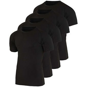 4 Pack Men's Short Sleeve T-shirt Base Layer Athletic Top
