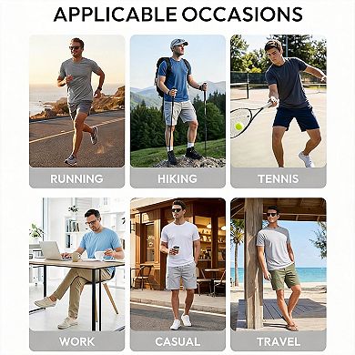 3 Pack Men's Quick Dry Athletic Gym Workout T-Shirt