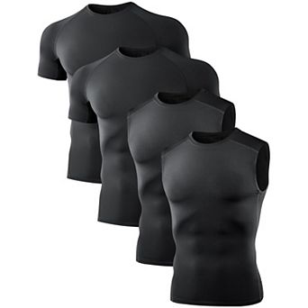 4 Pack Men's Athletic Base Layer Shirts