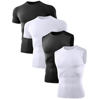 4 Pack Men's Athletic Base Layer Shirts