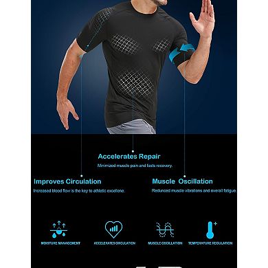 5 Pack Men's Athletic Workout Base Layer T-Shirts