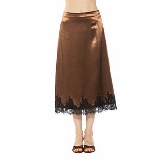 Women's ALEXIA ADMOR Serena Maxi Skirt With Lace Hem