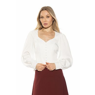 Women's ALEXIA ADMOR Romy Button-Down Sweetheart Blouse
