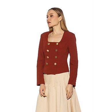 Women's ALEXIA ADMOR Aria Scoop Neck Retro Blazer
