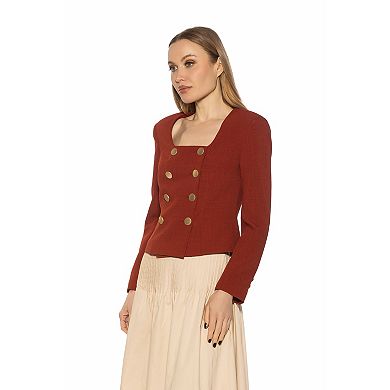 Women's ALEXIA ADMOR Aria Scoop Neck Retro Blazer