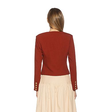 Women's ALEXIA ADMOR Aria Scoop Neck Retro Blazer